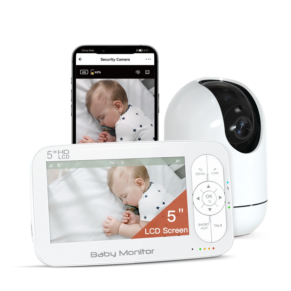 5'' WiFi Dual Mode 180P HD Video Baby Monitor Factory Price