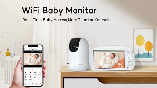 WiFi Dual Mode 5.5'' 1080P HD Baby Monitor WiFi Dual Mode 5.5'' 1080P HD Baby Monitor