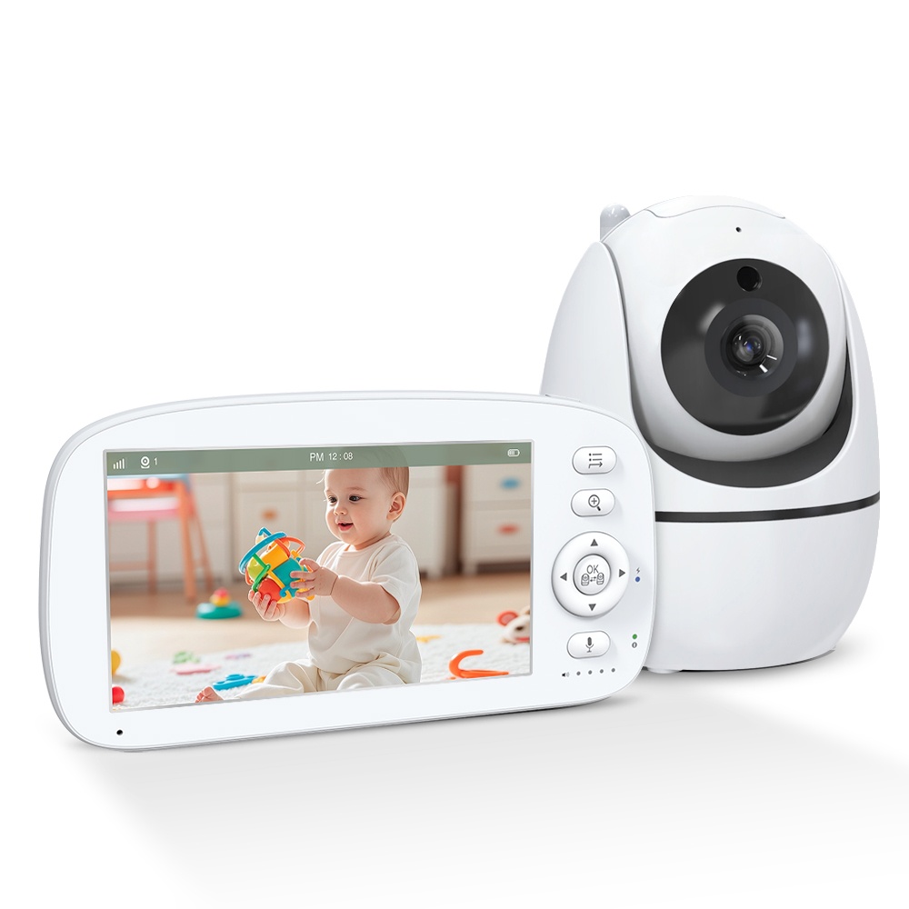 Peace of Mind: 5 inch 720p Video Baby Monitor with 5000mAh Rechargeable Battery 