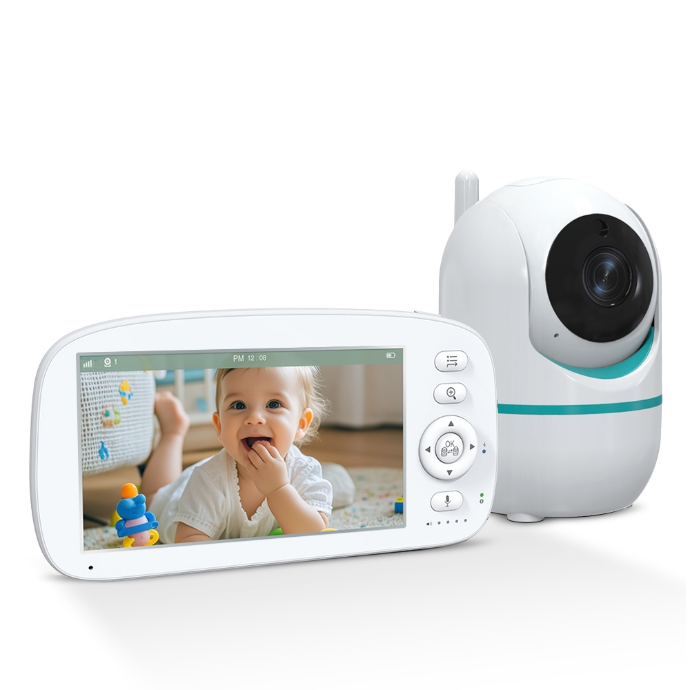 Video Baby Monitor OEM/ODM Available 5 inch Two-Way Talk Night Vision 360 Degree