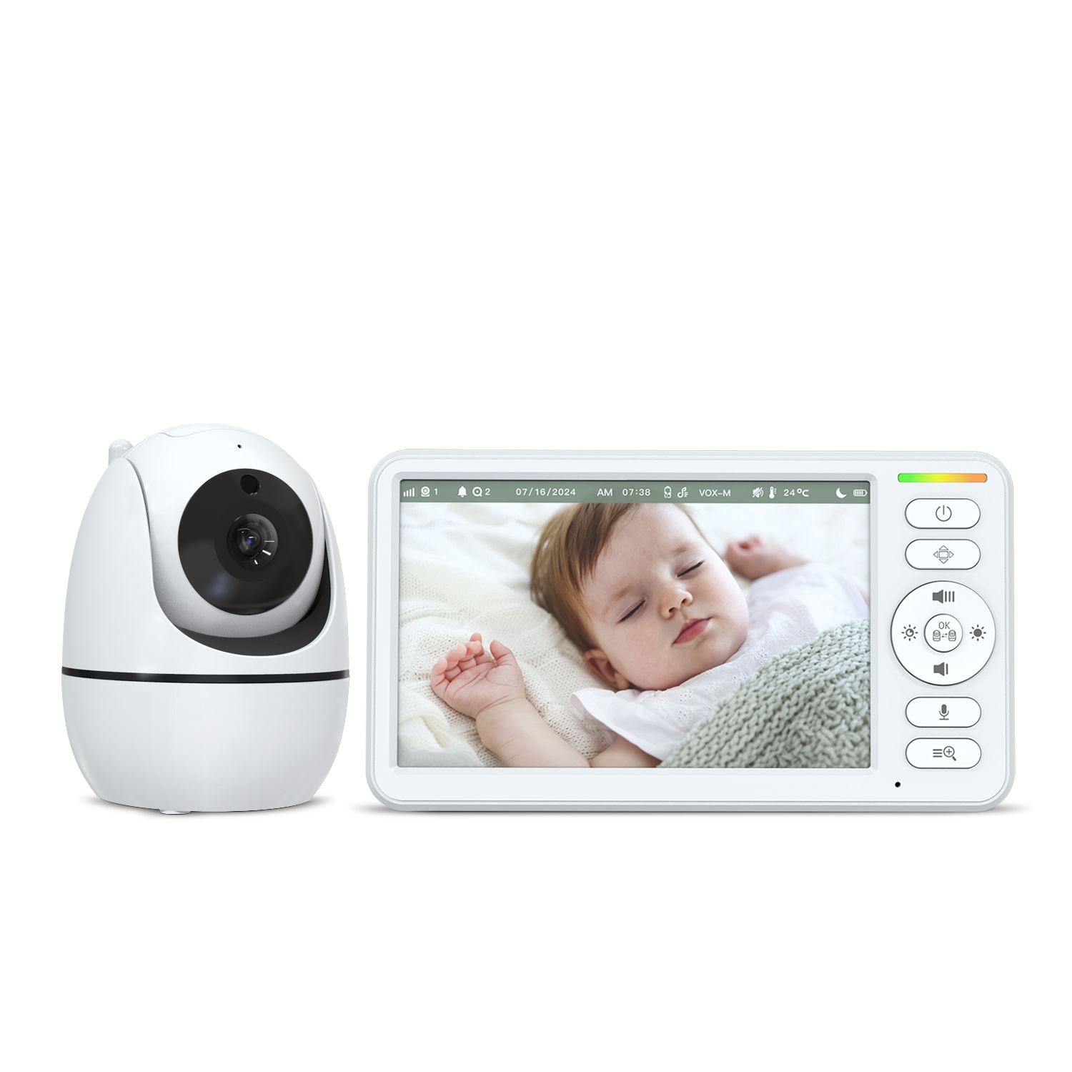 Pro-Vision 6 inch Digital Video Baby Monitor Non-WiFi Plug Play Secure Monitorin