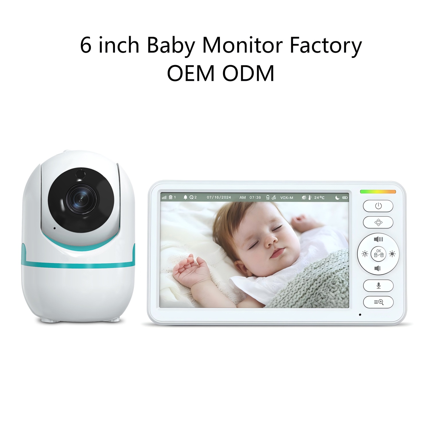 6 Inch HD Video Baby Monitor Factory Price OEM ODM Support for Global Brands